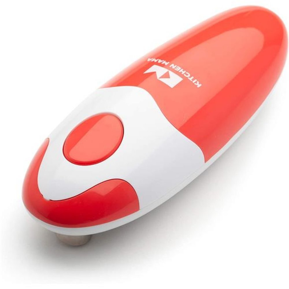 Electric Can Opener: Food-Safe and Battery Operated Handheld Can Opener(Red)